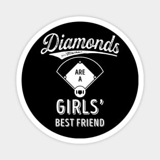 'Diamonds Are A Girls Best Friend' Awesome Sport Magnet